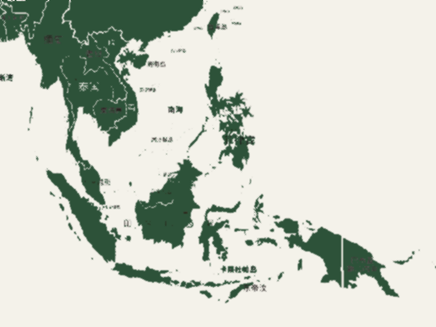 Map of Southeast Asia highlighting DOMI's operating regions